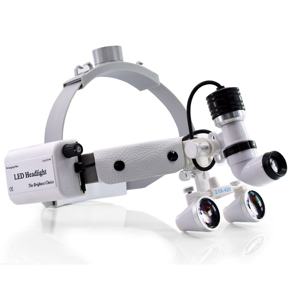 Dental Loupes with Wireless Surgical LED HeadLight 10 Watt