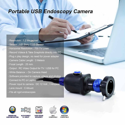 Portable USB Endoscopy Camera HD 1.2mp